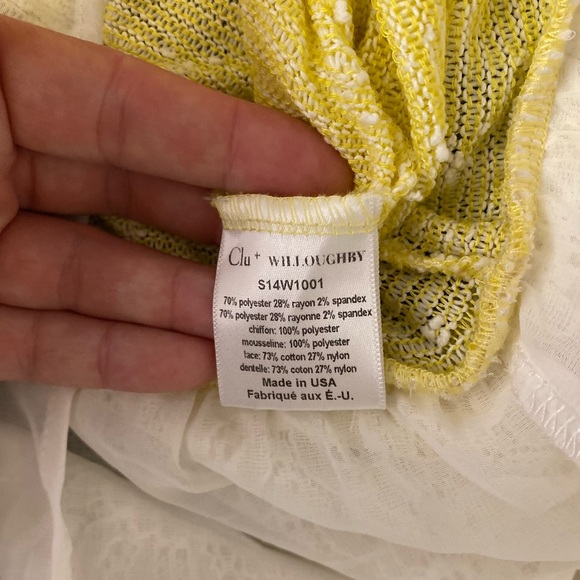 Anthropologie Clu + Willoughby Sujet Lace Hem Top - Picture 7 of 7